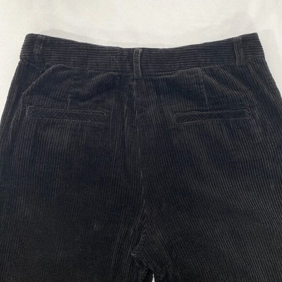 SEE U SOON ANTHROPOLOGIE BLACK CORDUROY WIDE LEG ANKLE TROUSERS PANT - 6 - Picture 8 of 10